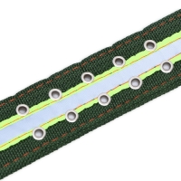 Ошейник четырехслойный светоотражающий с вертлюгом, 65 х 4 см, зелёный