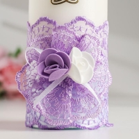 Комплект на стол молодожёнов "Гармония", сирень Комплект на стол молодожёнов "Гармония", сирень