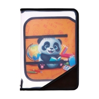 Папка для труда А4, 325 х 230 х 25 мм, молния вокруг, откидная планка, пластиковая, ПТР-1, Calligrata "Панда" Папка для труда А4, 325 х 230 х 25 мм, молния вокруг, откидная планка, пластиковая, ПТР-1, Calligrata "Панда"