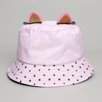 Панама детская для девочки &laquo;Котик&raquo;, с ушками, р-р 52-54