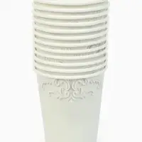 МП Набор бумажной посуды "Керамика белый, узоры", 12 персон