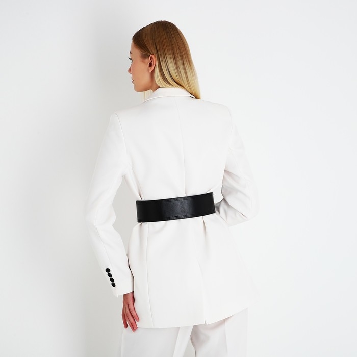 Ремень женский, ширина 6.7 см, пряжка металл, цвет чёрный