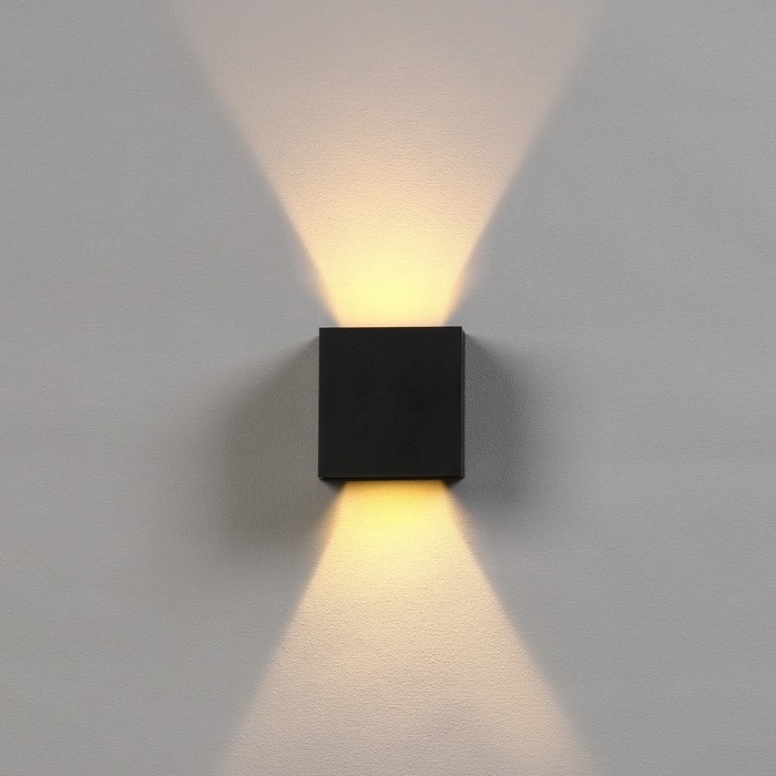 Светильник фасадный &laquo;Куб&raquo;, FSD-063, 6 Вт, 3000К, регулир. луч, IP65, 220 В, пластик, черный   100842