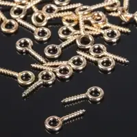 Держатель для кулона винтовой СМ-934, набор 50 шт. 1.2&times;0.5&times;0.1 см, цвет золото