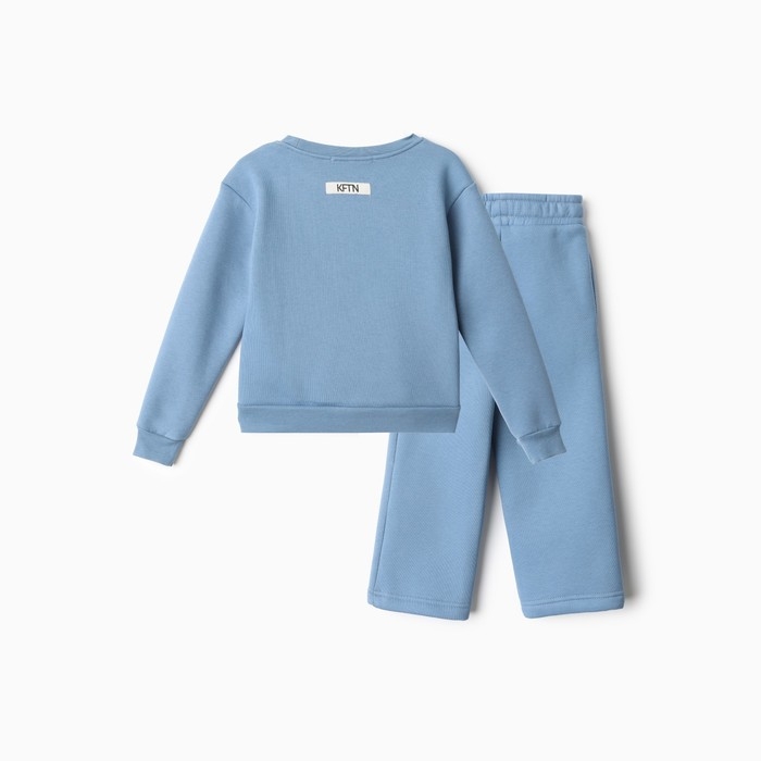 Костюм детский с начёсом (свитшот, брюки) KAFTAN Кролик, размер 30 (98-104 см), голубой