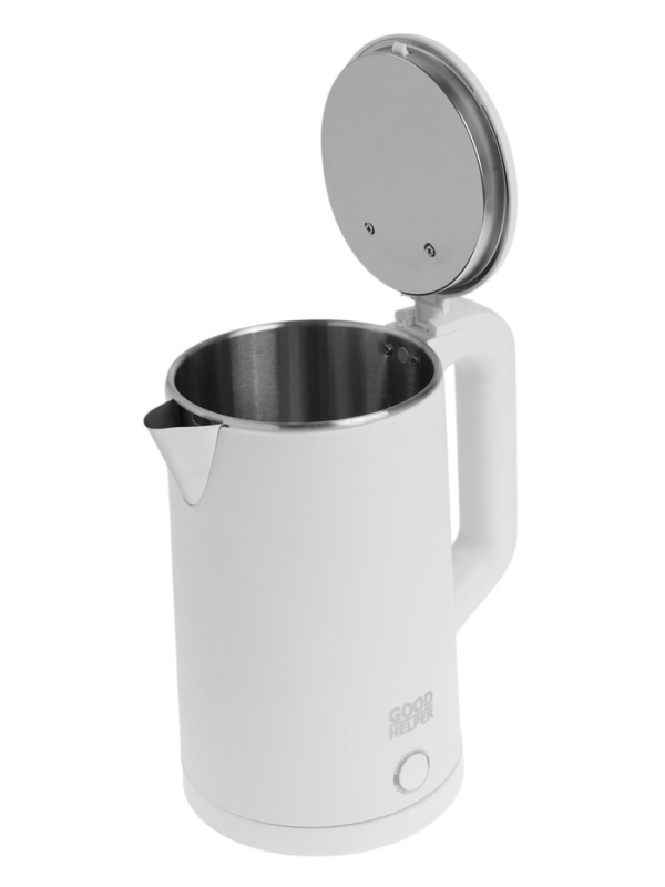 Чайник электрический GOODHELPER KPS-186C, пластик, нерж. сталь, 1.8 л, 1800 Вт, белый