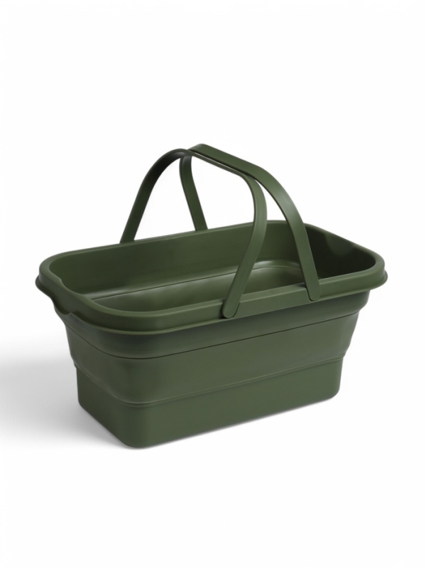 Корзина - столик Maclay 2 в 1, складная, 47 х 28,5 х 23,5 см, стол 45 х 28 х 16 см, зелёная