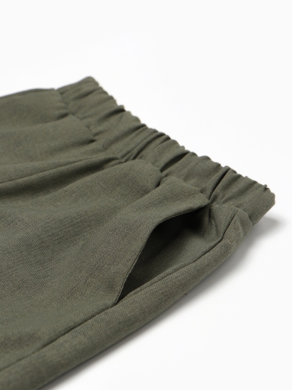 Пижама (рубашка и  шорты) для мальчика MINAKU, цвет хаки, рост 140 см