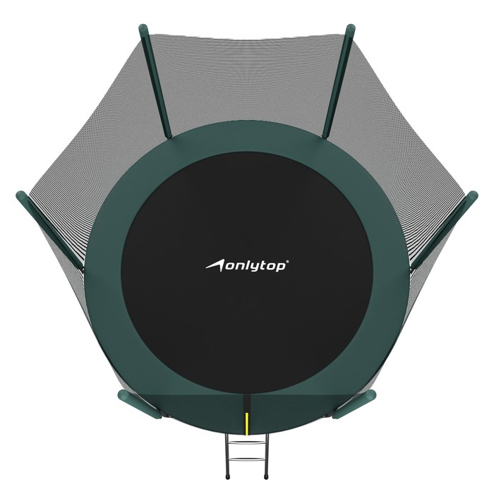 Батут ONLITOP, d=305 см, с лестницей, высота сетки 173 см, цвет зелёный