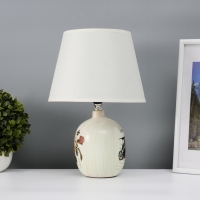 Настольная лампа с абажуром RISALUX &laquo;Аджена&raquo;, Е14, 40 Вт, 22.5&times;22.5&times;32.5 см