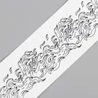 Переводная тату на тело чёрная &laquo;Браслет. Огонь&raquo;, 20&times;3 см