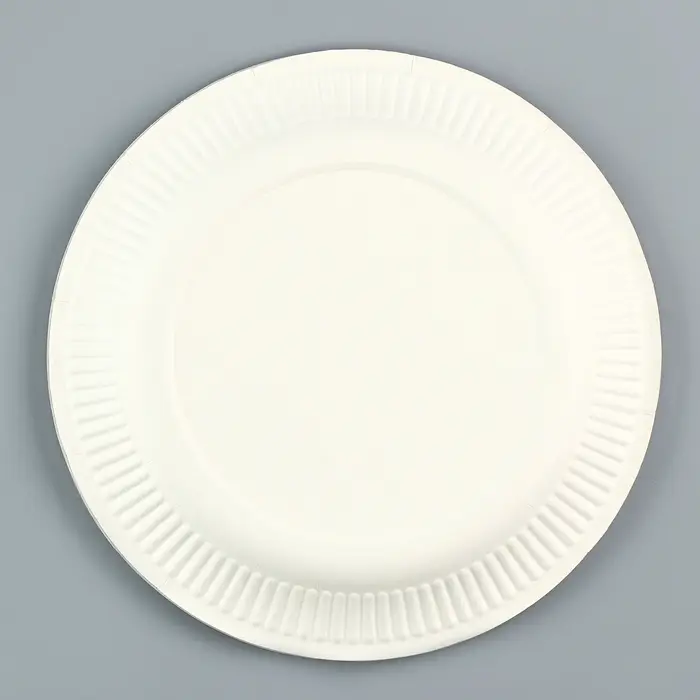 Тарелка одноразовая бумажная &laquo;С днём рождения&raquo;, гирлянда с шарами