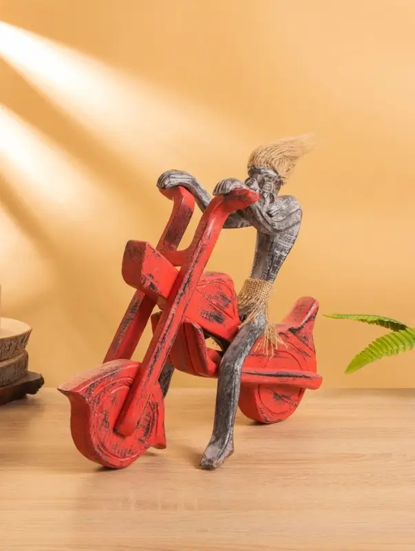 Сувенир "Абориген байкер" дерево, 35х15х30 см