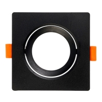 Светильник встраиваемый, поворотный, под лампу MR16, пластик, квадрат, пластик, черный Светильник встраиваемый, поворотный, под лампу MR16, пластик, квадрат, пластик, черный