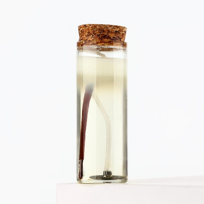 Свеча интерьерная в колбе &laquo;Веточки&raquo; 3 х 3 х 8 см