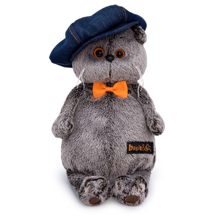 Мягкая игрушка &laquo;Басик в джинсовой кепке&raquo;, 19 см