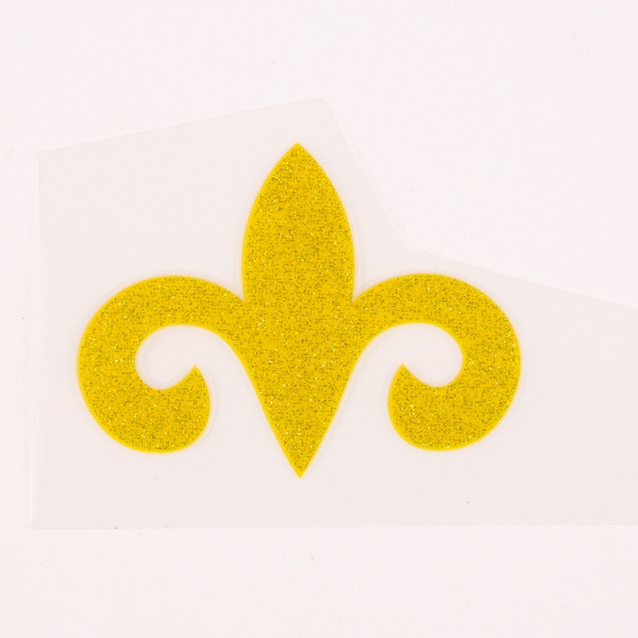 Термотрансфер на листе &laquo;Трилистник&raquo;, 5 х 7 см, набор 20 шт., золото с блёстками