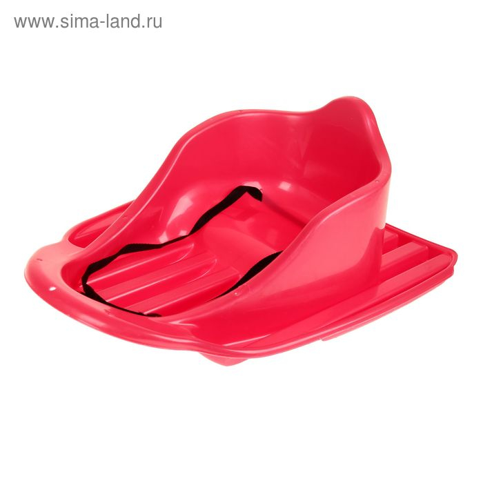 Санки ледянка &laquo;Карета&raquo; с ремнём безопасности, цвет красный