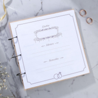 Книга пожеланий на свадьбу в деревянной обложке &laquo;Розы&raquo;.