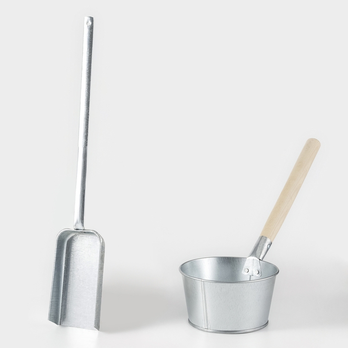 Набор &laquo;Банный&raquo;, совок оцинкованный, ковш 1,5 л