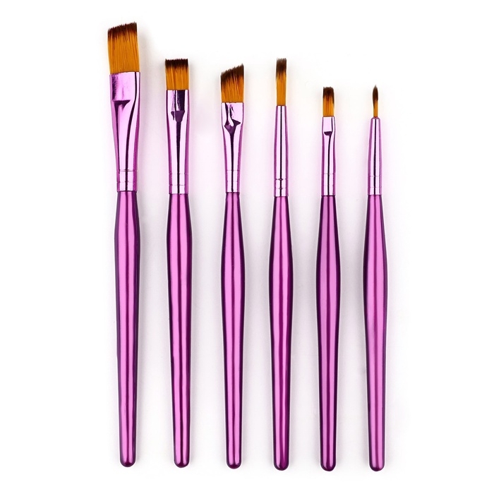 Кисть для рисования набор 6 шт. синтетика плоские &laquo;Твори&raquo;