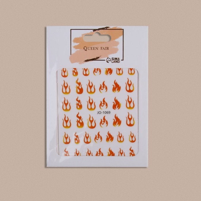 Наклейки для ногтей &laquo;Огоньки&raquo;, цвет жёлтый/оранжевый