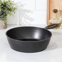 Сковорода &laquo;Сотейник&raquo;, d=24 см, алюминиевая ручка, антипригарное покрытие, цвет чёрный