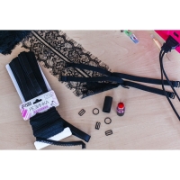 Резинка ажурная бельевая, 11 мм, 10 ± 1 м, цвет чёрный Резинка ажурная бельевая, 11 мм, 10 ± 1 м, цвет чёрный