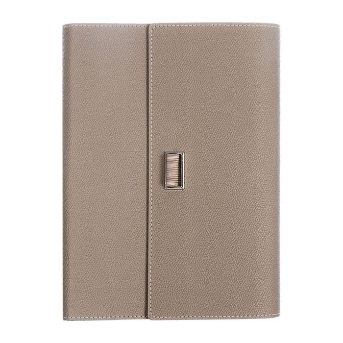 Органайзер на кольцах А5, 100л, линия, к/зам, с ручкой, в подар. короб., Серый