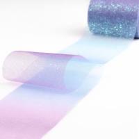 Фатин с глиттером &laquo;Радуга&raquo;, 7,5 см, 11 &plusmn; 1 г/кв.м, 9 &plusmn; 0,5 м, цвет синий №4