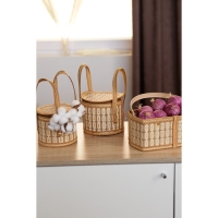 Корзина для хранения Доляна Nature, 16&times;16&times;13, бамбук