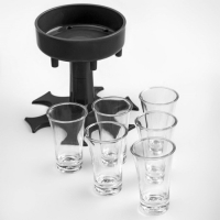 Рюмки набор "Налей всем сразу" 6 штук по 35 мл, горлышко d-10 см Рюмки набор "Налей всем сразу" 6 штук по 35 мл, горлышко d-10 см