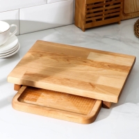 Доска разделочная Adelica, с выдвижным лотком, пропитано минеральным маслом, 30×24 см, лоток 22×22 см, берёза Доска разделочная Adelica, с выдвижным лотком, пропитано минеральным маслом, 30×24 см, лоток 22×22 см, берёза