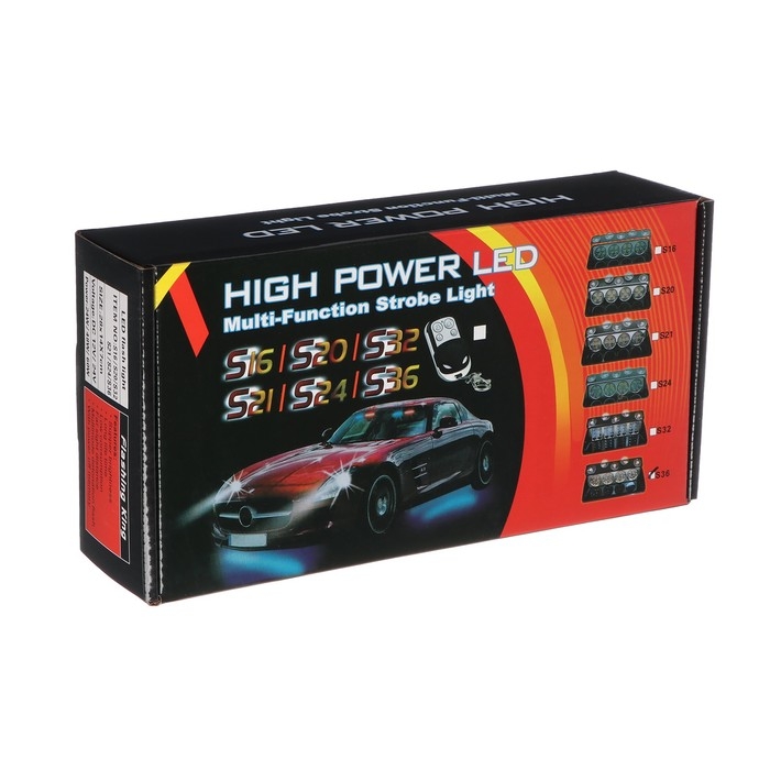 Сигнальный стробоскоп под лобовое стекло 36 LED, 12В, 15 режимов, красно-синий Сигнальный стробоскоп под лобовое стекло 36 LED, 12В, 15 режимов, красно-синий