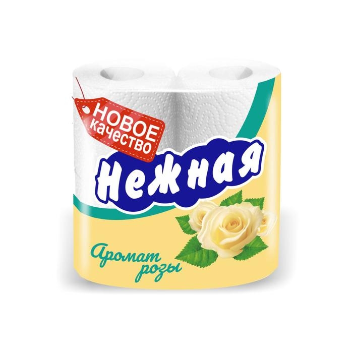 Туалетная бумага «Нежная» со втулкой, аромат розы, 2 слоя, 4 рулона Туалетная бумага «Нежная» со втулкой, аромат розы, 2 слоя, 4 рулона