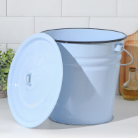 Ведро эмалированное, 12 л, с крышкой, цвет голубой Ведро эмалированное, 12 л, с крышкой, цвет голубой