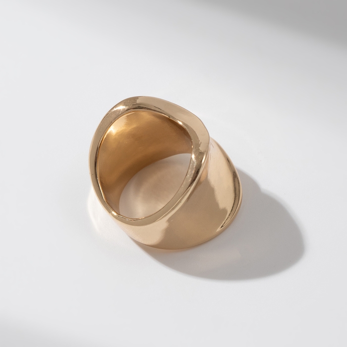 Кольцо металл &laquo;Тренд&raquo; вогнутое, мини, цвет золото, размер 17