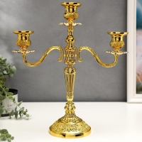 Металлический подсвечник на 3 свечи &laquo;Канделябр. Орнамент из роз&raquo;, 36&times;31.5&times;12.5 см