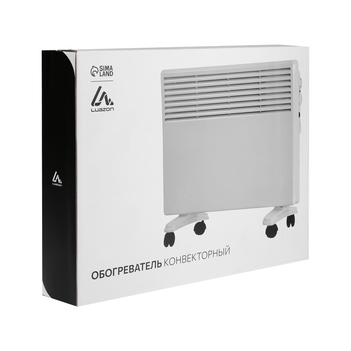 Обогреватель конвекторный Luazon LКO-03, напольный, 1500 Вт, 30 м&sup2;, 2 режима, белый