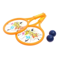 Набор для тенниса &laquo;Бум!&raquo;, 2 ракетки, 2 мяча, цвета МИКС