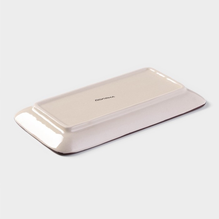 Блюдо керамическое прямоугольное &laquo;Искушение&raquo;, 20&times;11&times;2 см, цвет серый