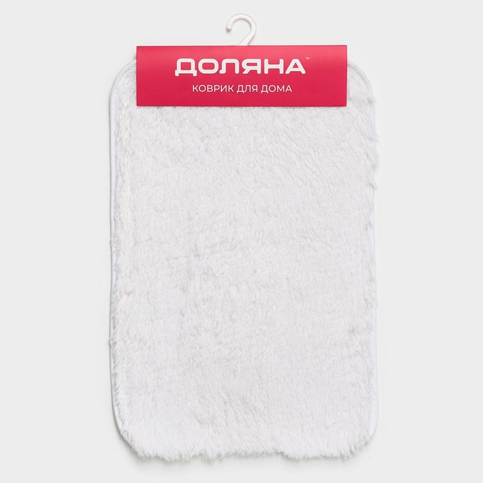 Коврик Доляна &laquo;Пушистик&raquo;, 40&times;60 см, цвет белый