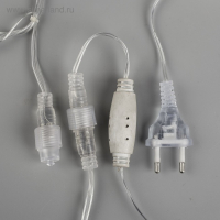 Гирлянда &laquo;Бахрома&raquo; 3 &times; 0.6 м, IP44, УМС, прозрачная нить, 160 LED, свечение жёлтое, мерцание белым, 220 В