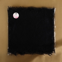 Кружево реснички, 190 мм &times; 3 &plusmn; 0,5 м, цвет чёрный