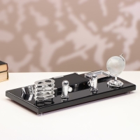 Набор настольный канцелярский 6в1 с часами