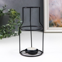 Подсвечник металл на 1 свечу "Лофт. Бутыль" чёрный 18,5х9х9 см Подсвечник металл на 1 свечу "Лофт. Бутыль" чёрный 18,5х9х9 см