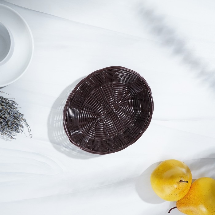 Корзинка для подачи Доляна &laquo;Шоко&raquo;, 18&times;15&times;5 см, цвет коричневый