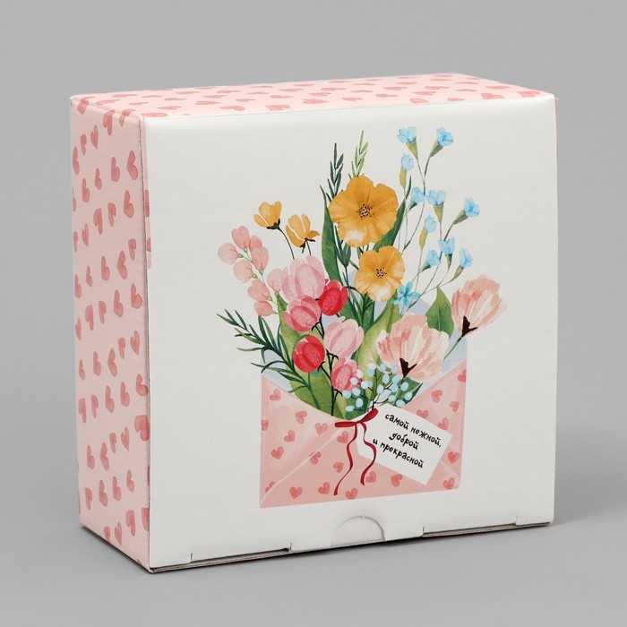 Коробка подарочная складная, упаковка, &laquo;Самой нежной&raquo;, 15 х 15 х 7 см