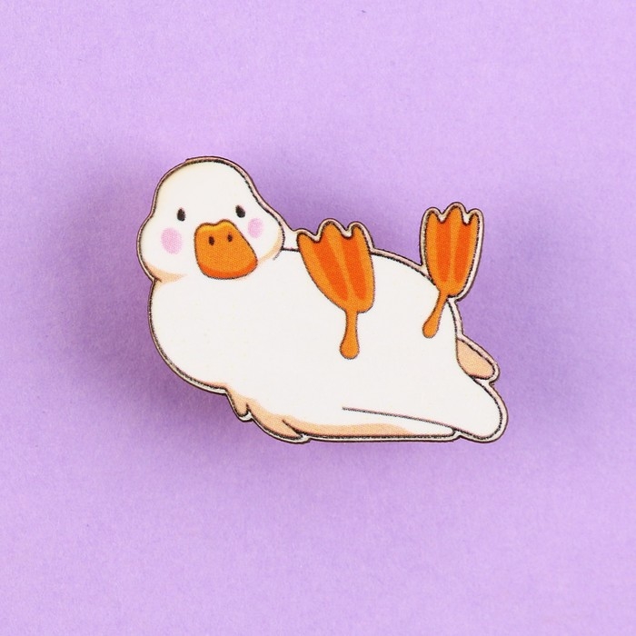 Значок деревянный &laquo;Кря&raquo;, серия мемы , 3,3 х 2,3 см