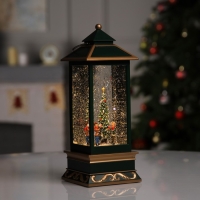 Светодиодная фигура «Фонарь с ёлкой» 10.5 × 26 × 10.5 см, пластик, батарейки ААх3 (не в комплекте), USB, свечение тёплое белое Светодиодная фигура «Фонарь с ёлкой» 10.5 × 26 × 10.5 см, пластик, батарейки ААх3 (не в комплекте), USB, свечение тёплое белое